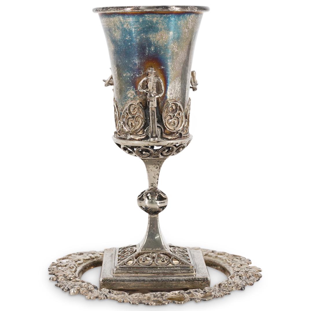 Sterling Silver Ceder Cup & Underplate (1 of 8)