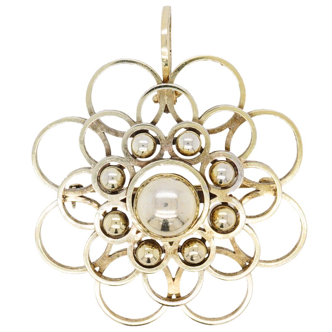 Modernist 14k Gold Brooch/Pendant (1 of 5)