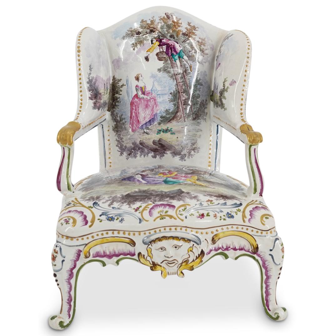 Hand Painted Italian Ceramic Chair (1 of 9)