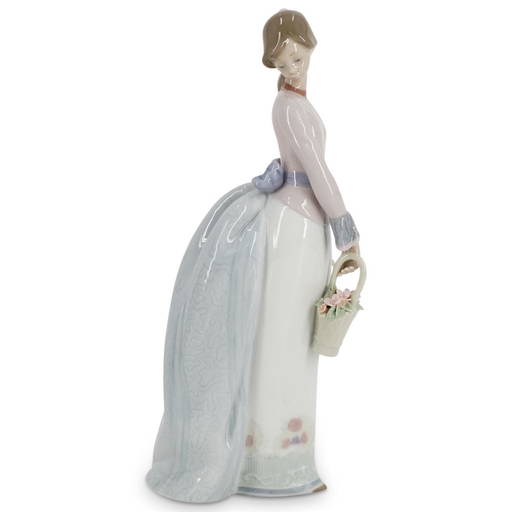 Lladro "basket Of Love" Porcelain Figurine
