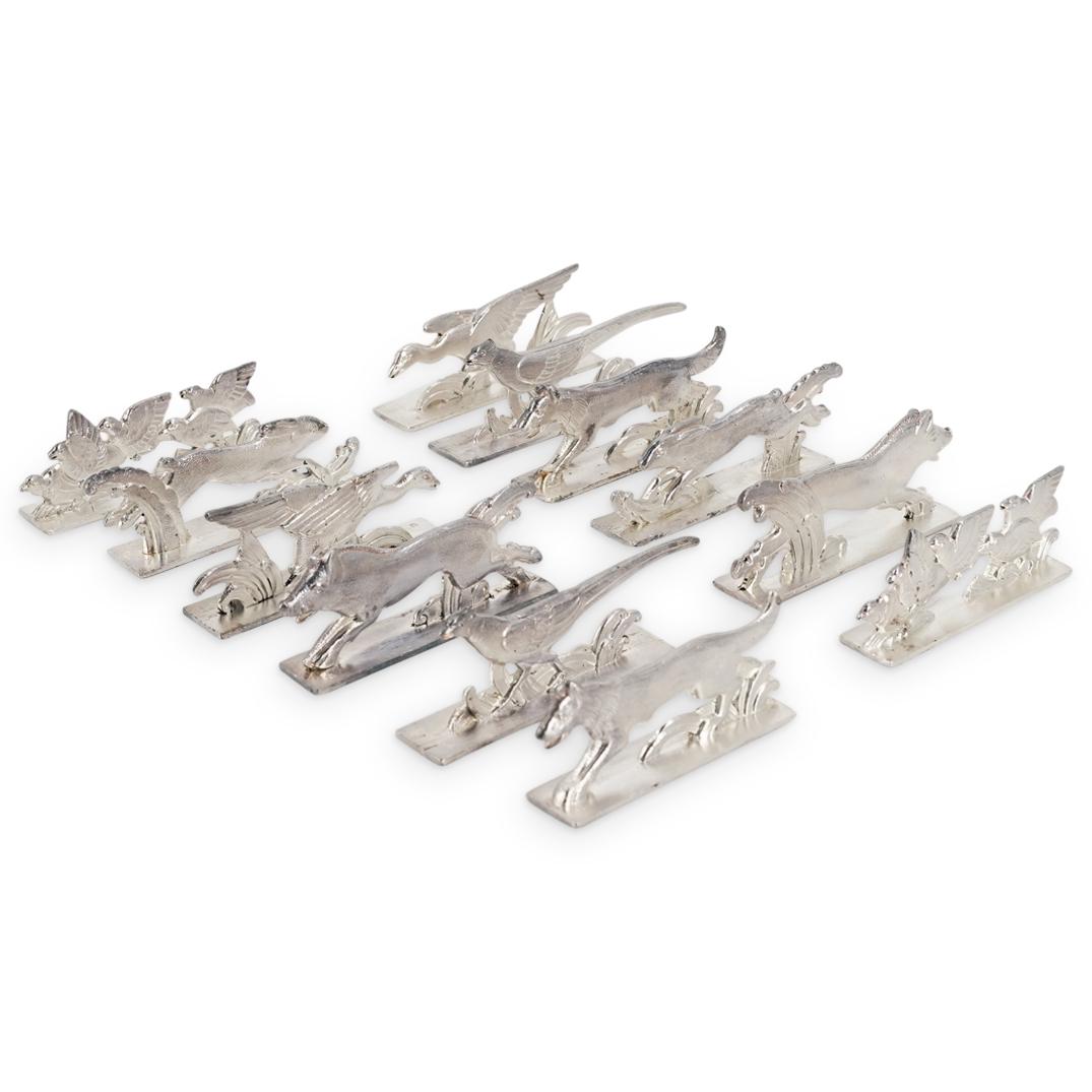 (12Pc) Orbrille Art Deco Silver Plated Animal Knife Rest Set (1 of 8)