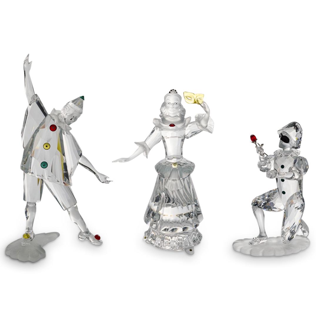 (3 Pc) Swarovski Collectors Society Commedia Dell-Arte Figurines (1 of 10)
