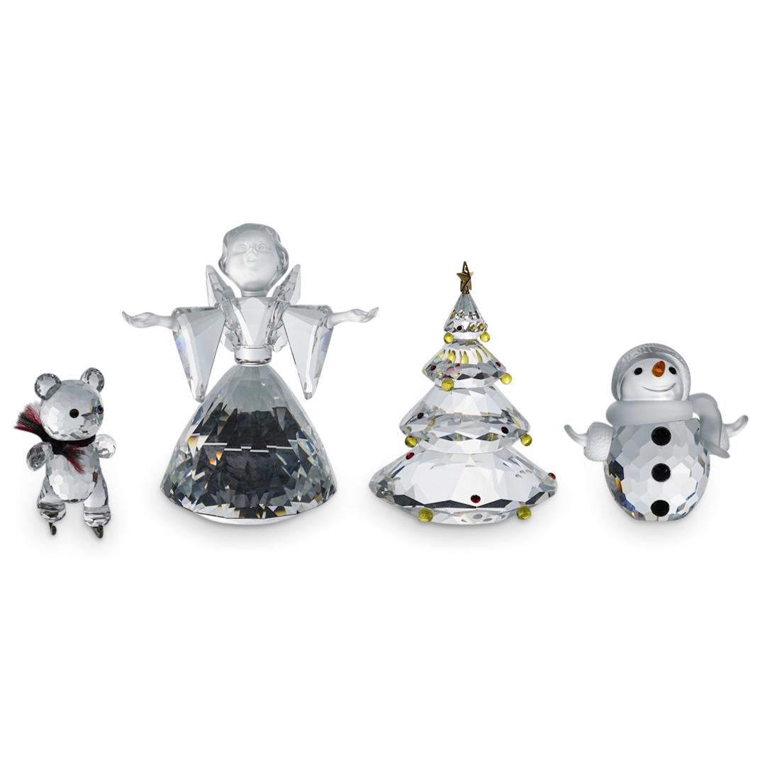 (4 Pc) Swarovski Crystal "Cheerful Times" Figurines Set (1 of 6)