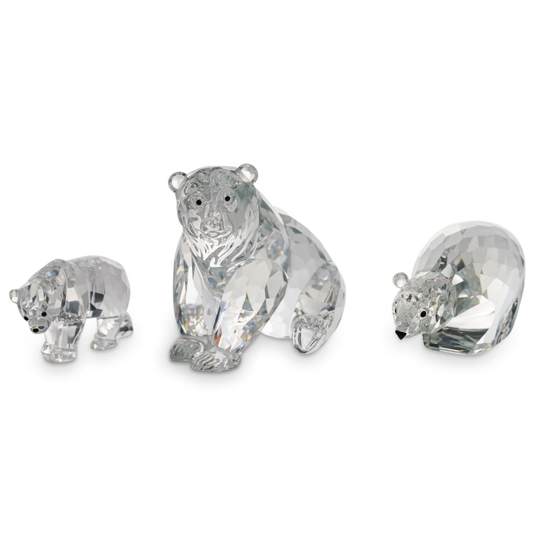 (3 Pc) Swarovski Crystal Bear Figurines (1 of 7)