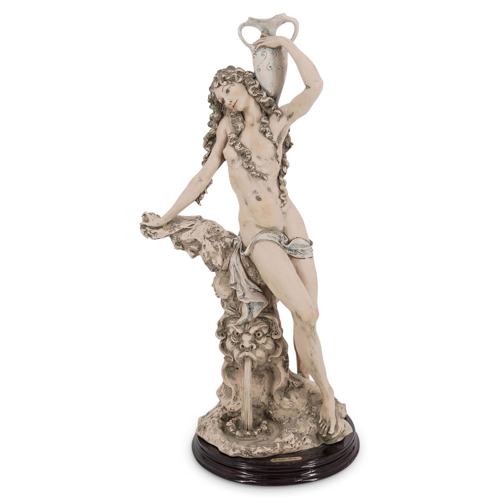 Limited Edition Giuseppe Armani Capodimonte "Spring Water" Figurine: TITLE: Limited Edition Giuseppe Armani Capodimonte Nude "Spring Water"(Acqua Chiara") Lady figurine. MAKER: Capodimonte EDITION: 1993 Limited edition. Numbered 352/1500. COMPOSITION: Porcelain. DIMENS
