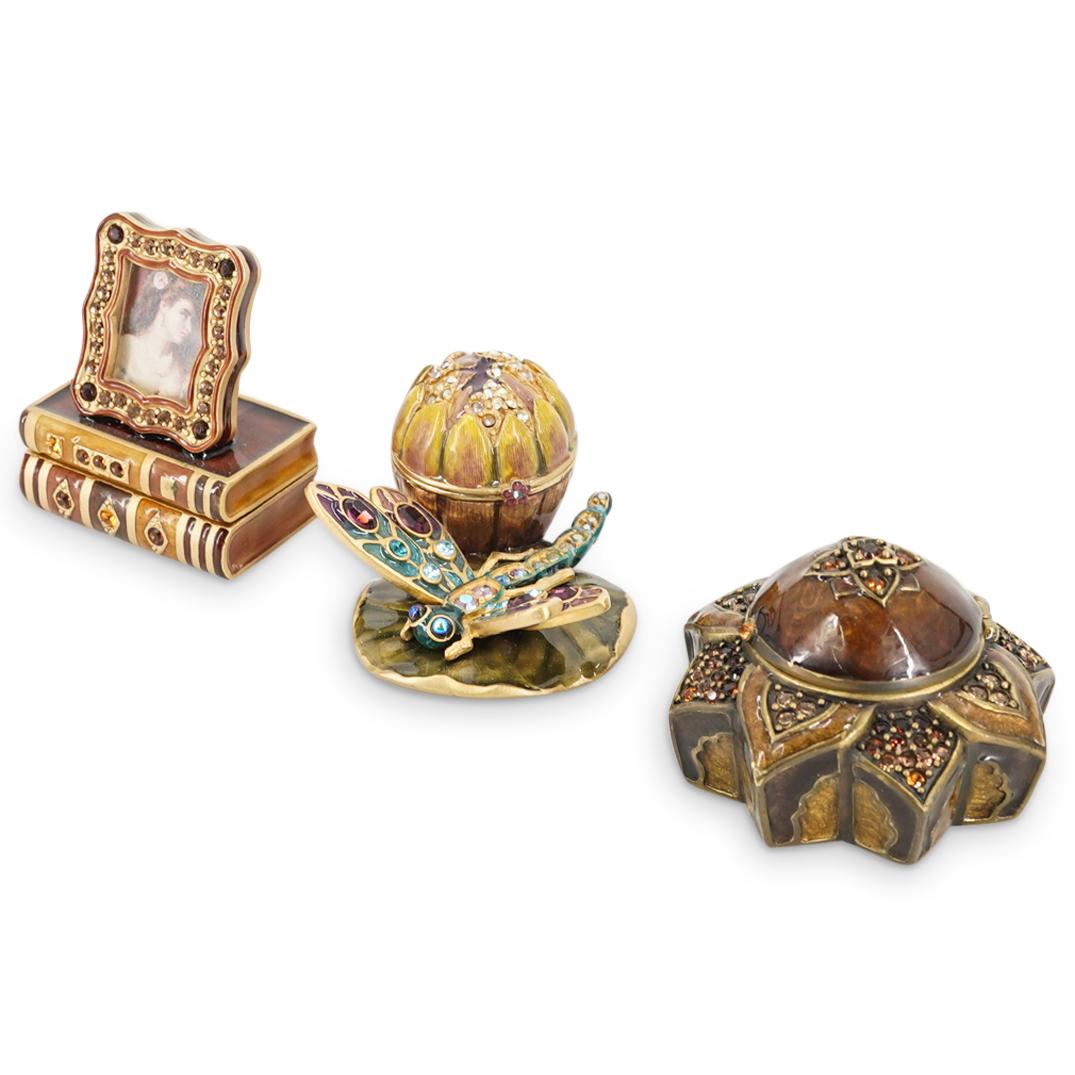 (3 Pc) Jay Strongwater Estee Lauder Solid Perfume Compacts (1 of 7)