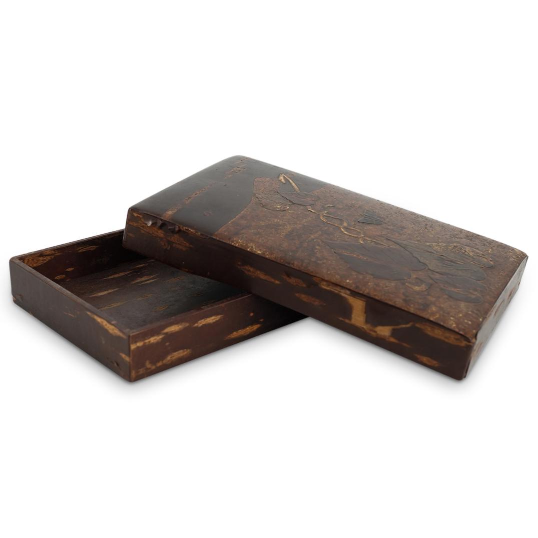 Antique Meiji Japanese Kabazaiku Cherry Bark Box (1 of 7)