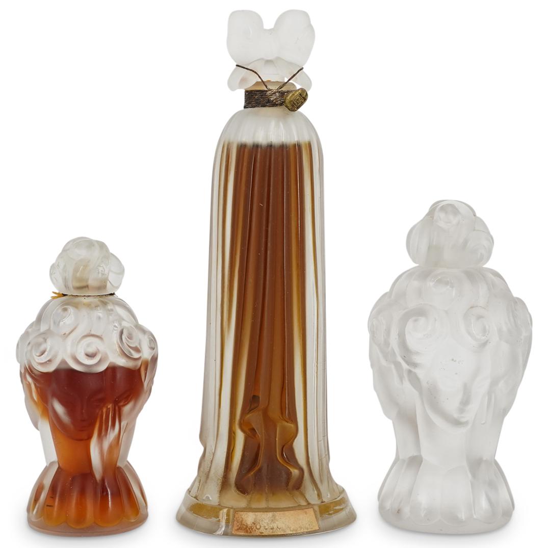 (3 Pc) 1930's Lucie Lelong & Elizabeth Arden Perfume Bottles (1 of 7)