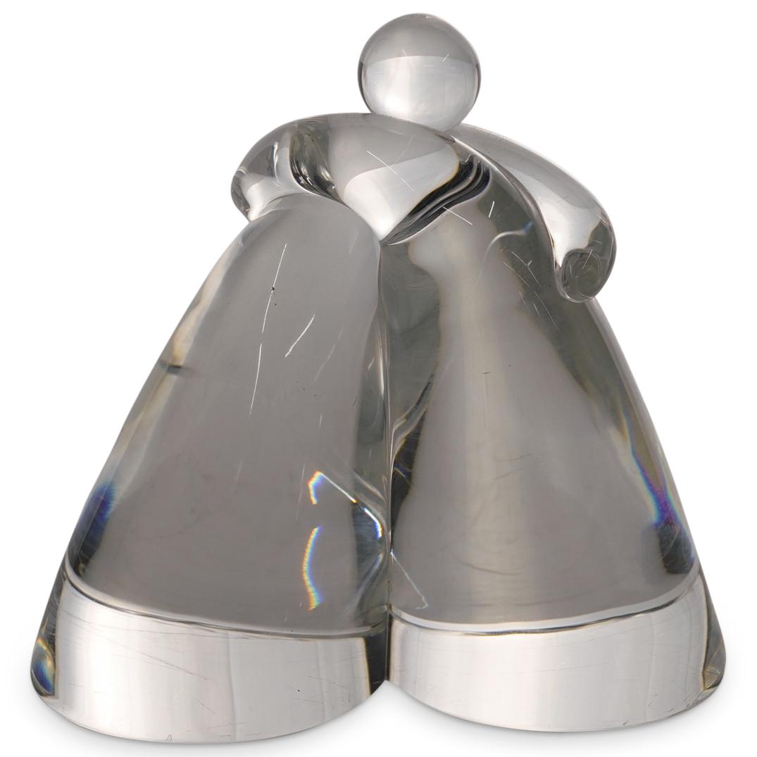 Steuben Crystal Embracing Figures Paperweight (1 of 5)