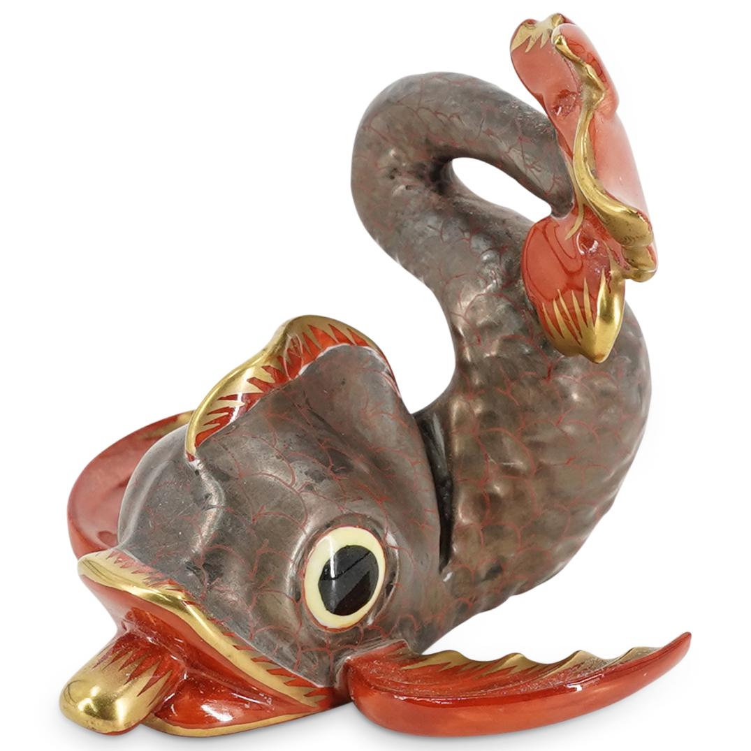 Herend Porcelain Chinese Koi Fish Place Card Figurine (1 of 6)