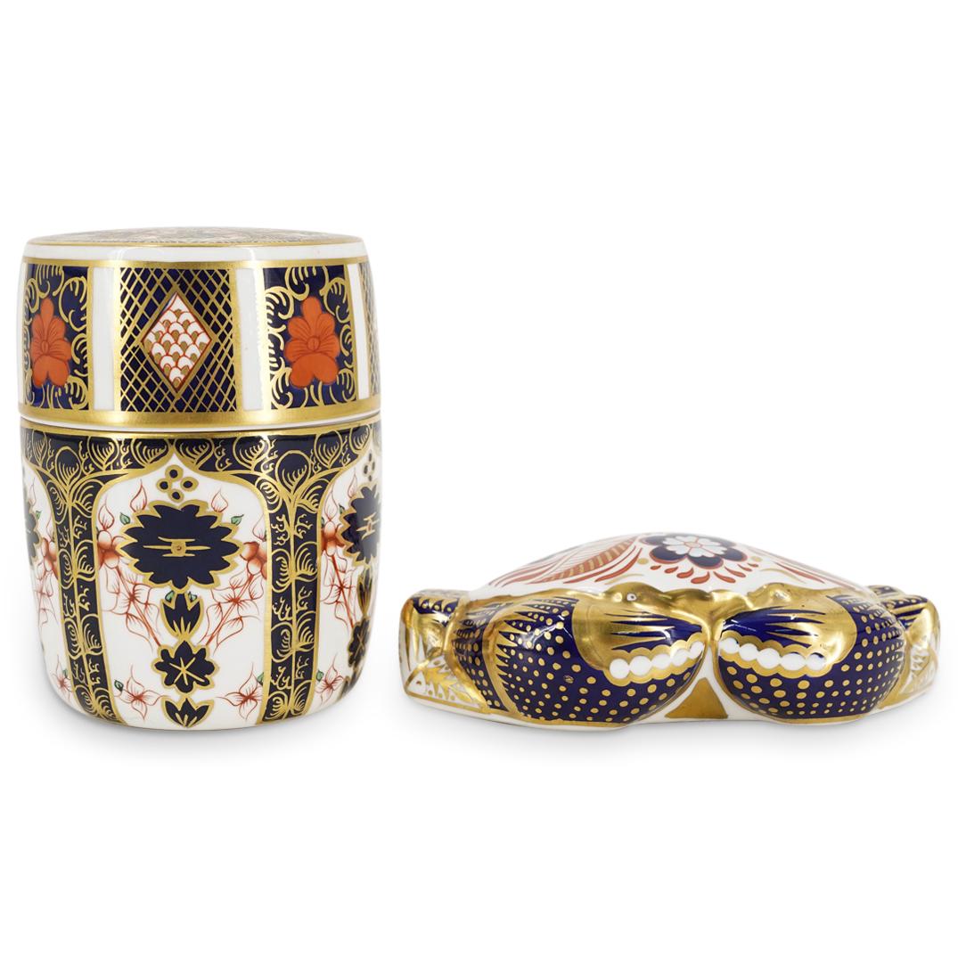 (2 Pc) English Royal Crown Derby Porcelain Grouping (1 of 9)