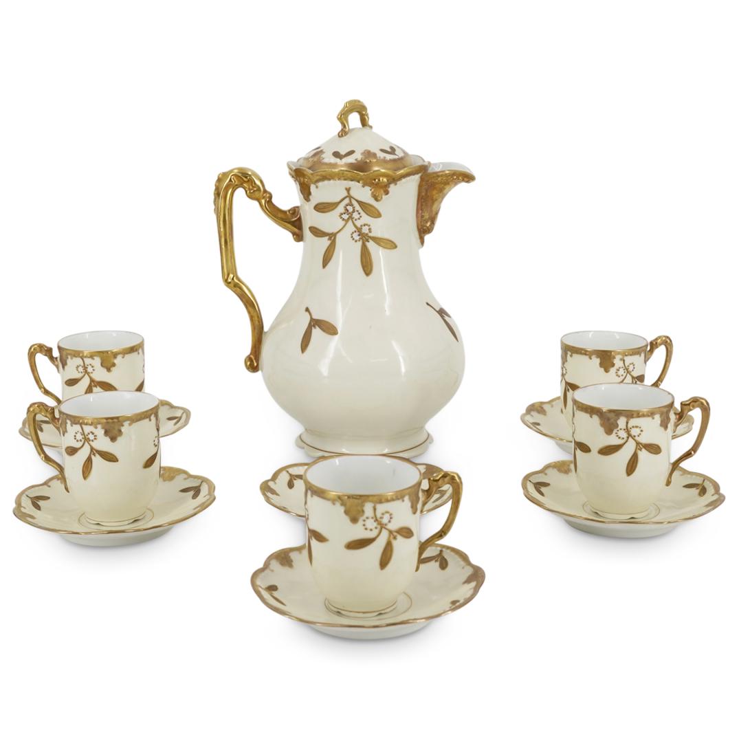 (12 Pc) A.K. Limoges France Porcelain Cocoa Service Set (1 of 8)