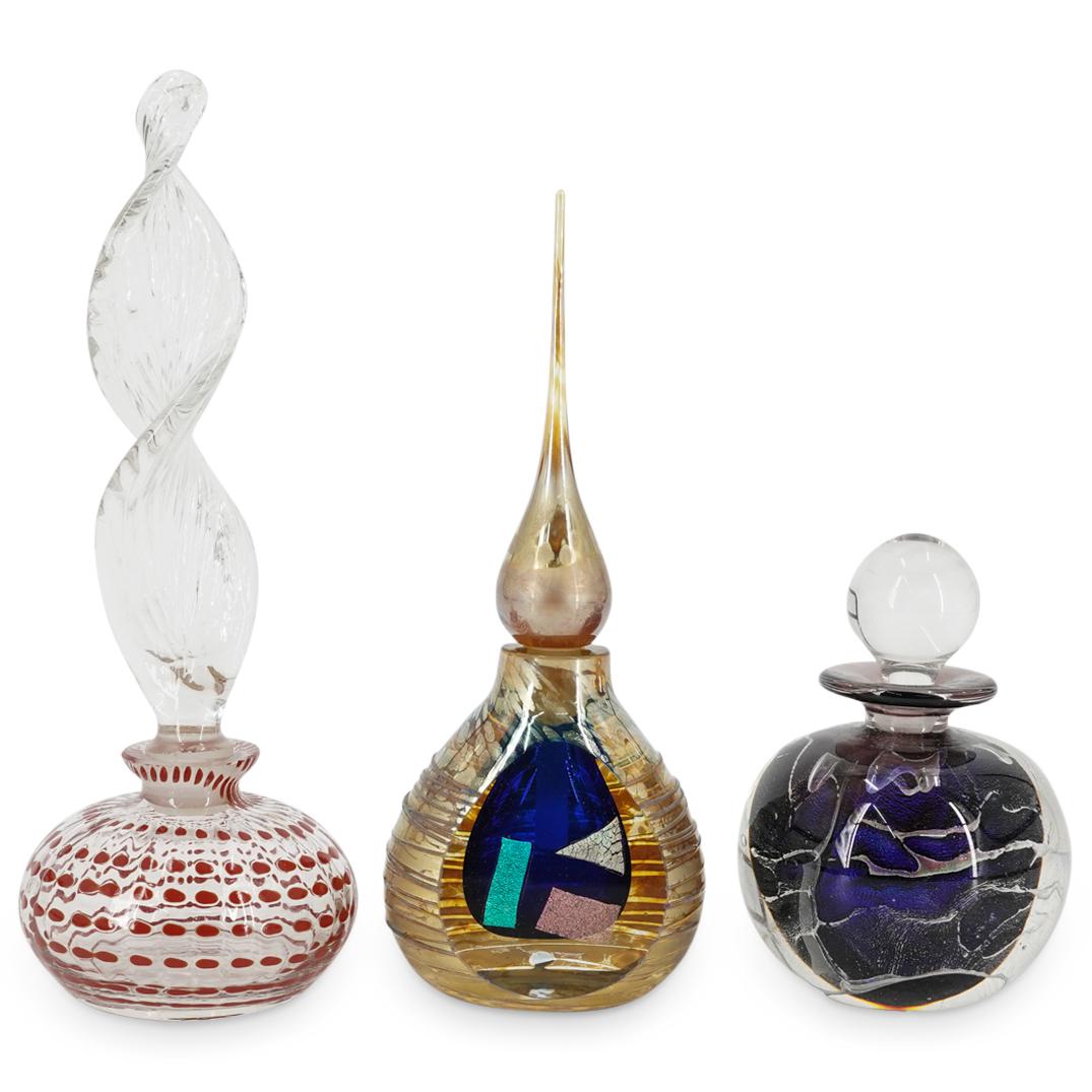 (3 Pc) Art Glass Perfume Bottles (1 of 11)