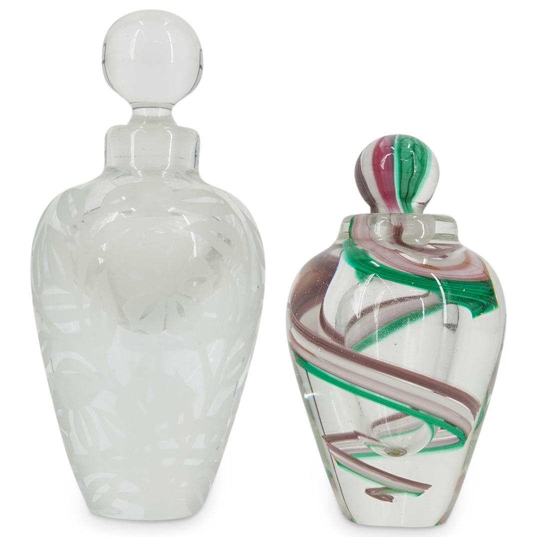 Pair Of Vandermark Art Glass Perfume Bottles (1 of 6)