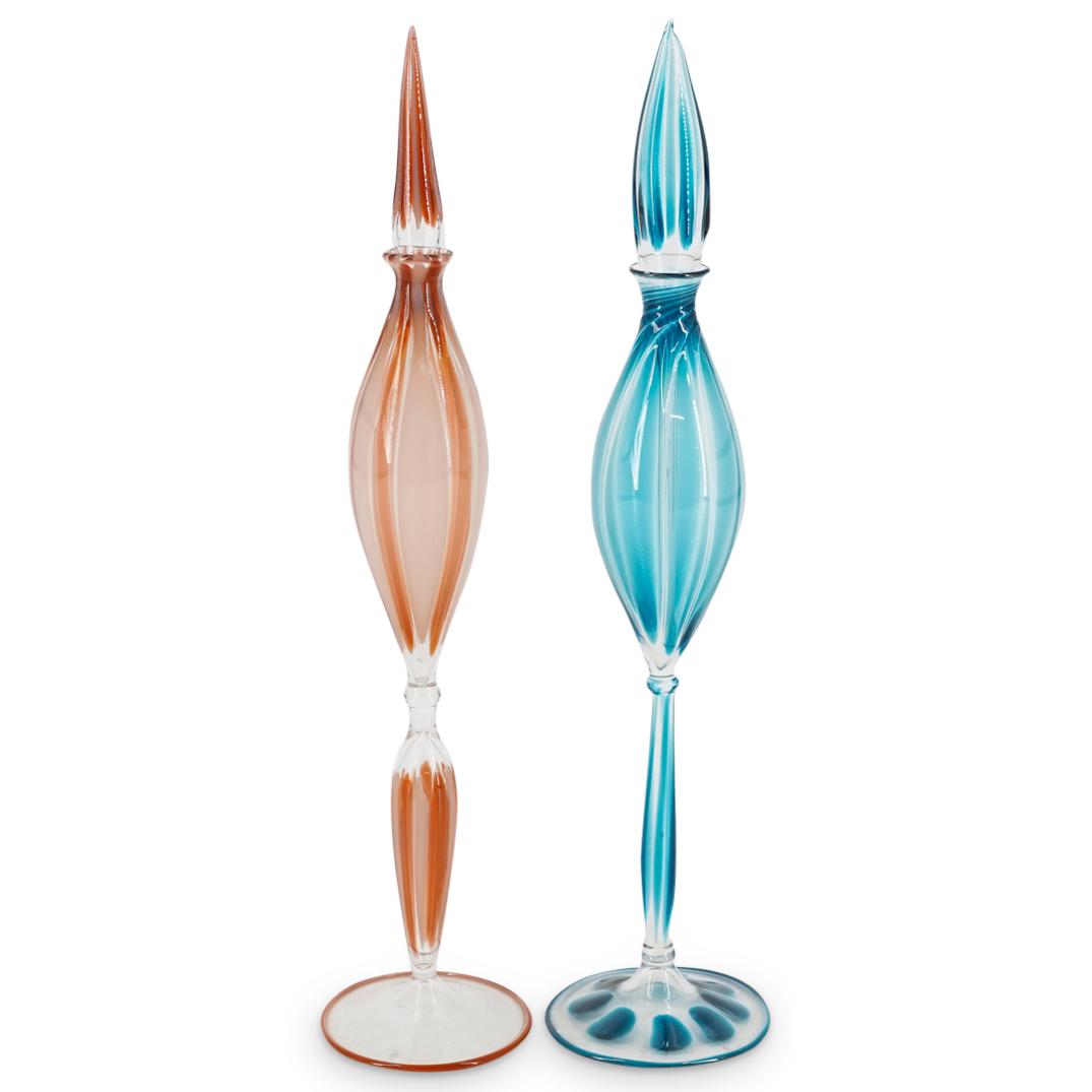 Pair Of Tiernan Art Glass Perfume Bottles (1 of 8)