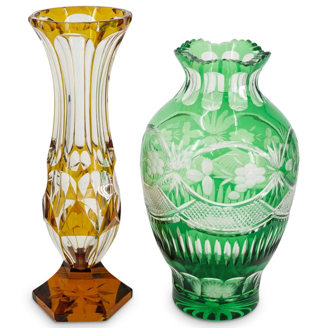 Pair Of Bohemian Glass Vases (1 of 9)