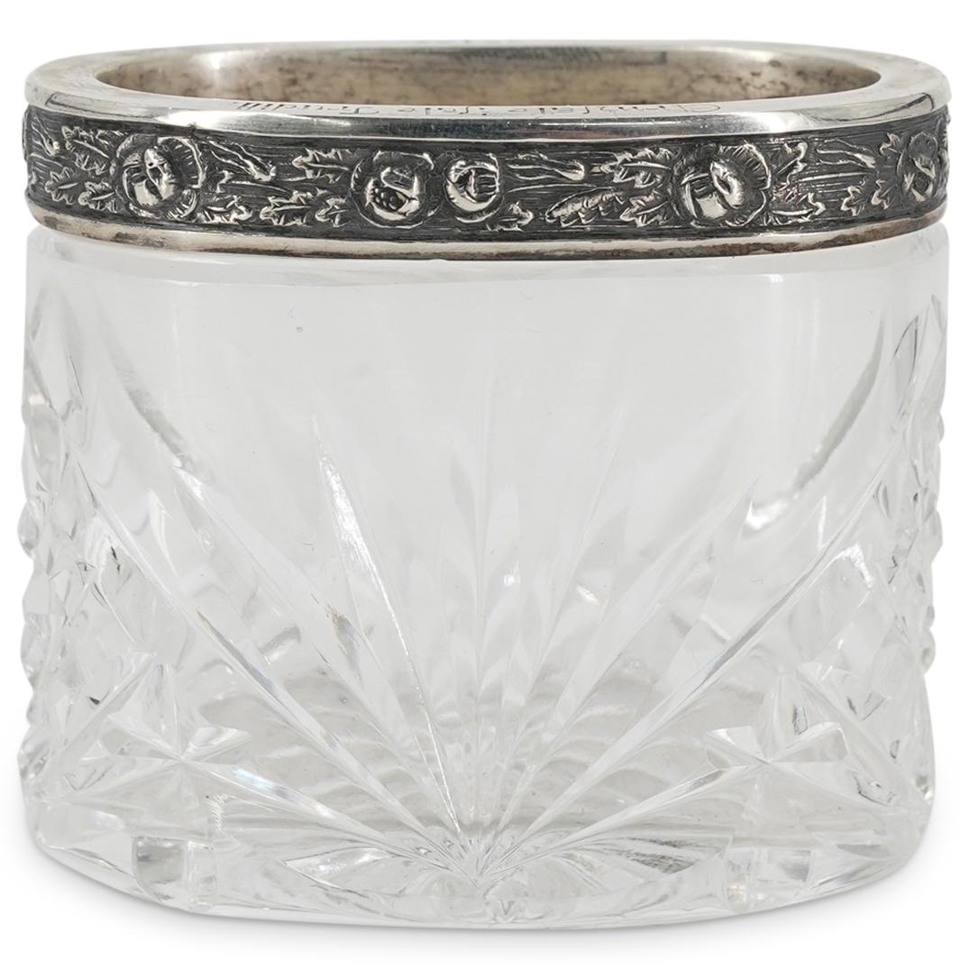 Antique Estonian Crystal and Silver Toothpick Holder (1 of 6)