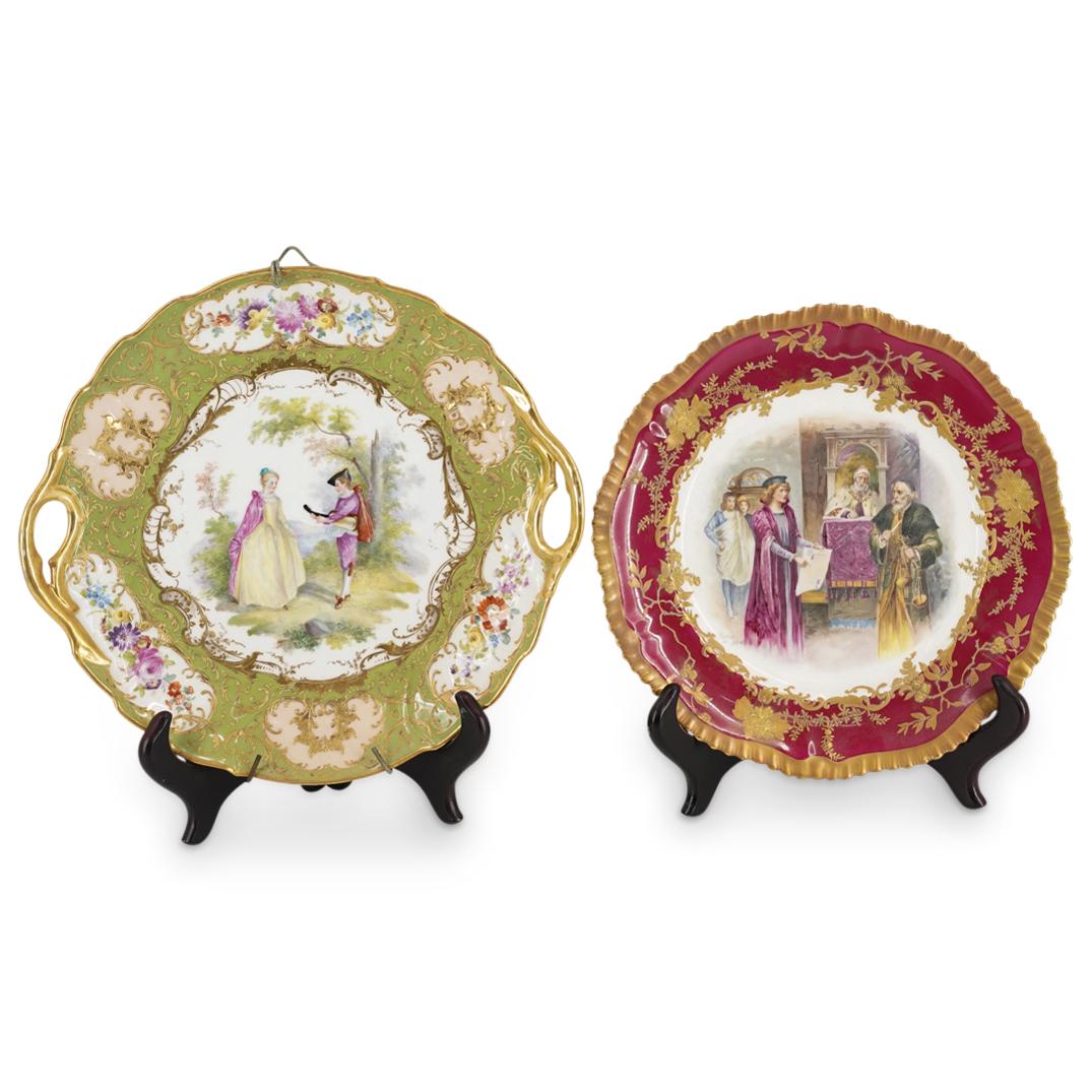 Pair of German Porcelain Display Plates (1 of 8)