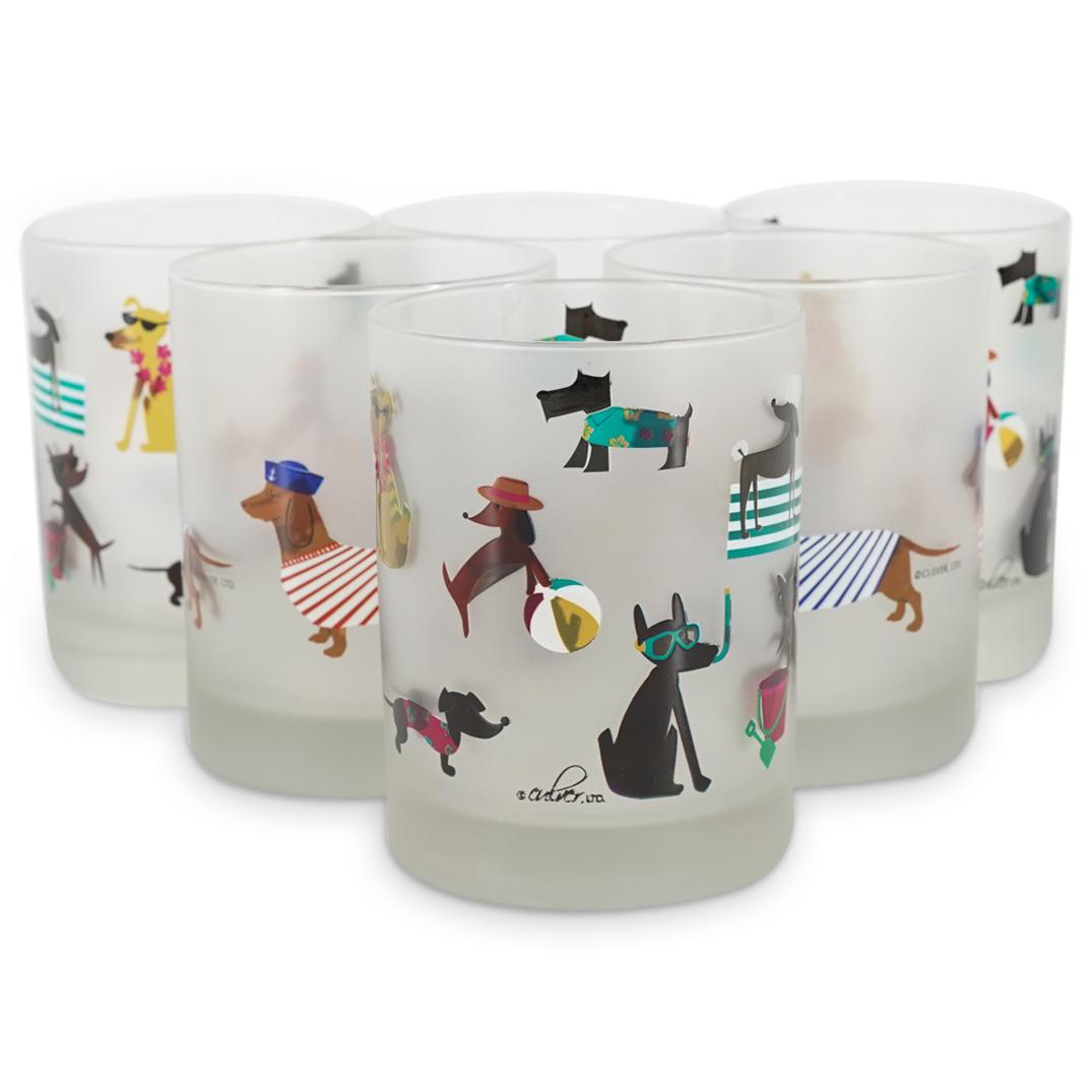 (6 Pc) Culver Old Fashioned Coastal Tumbler Glasses (1 of 7)