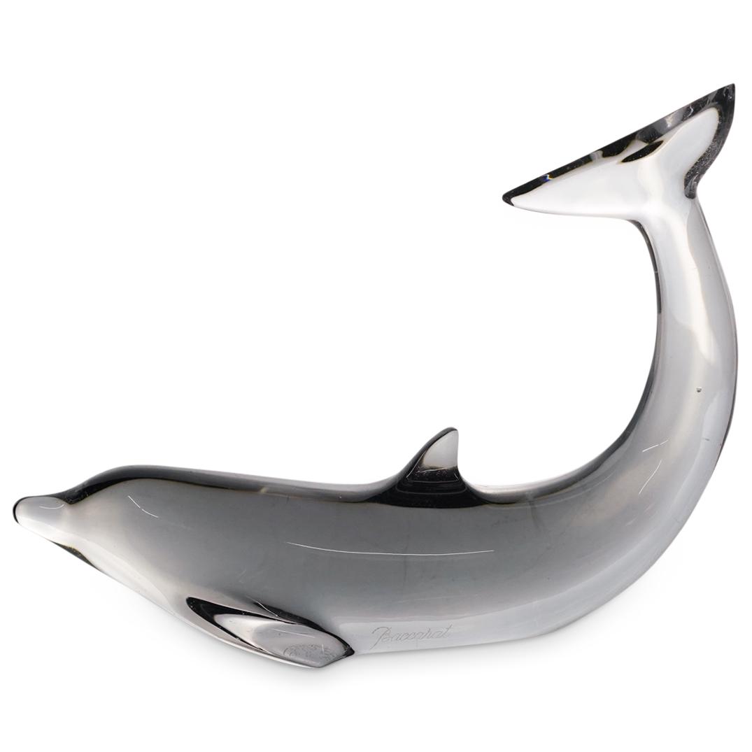 Baccarat Dolphin Swimming Crystal Figurine (1 of 4)