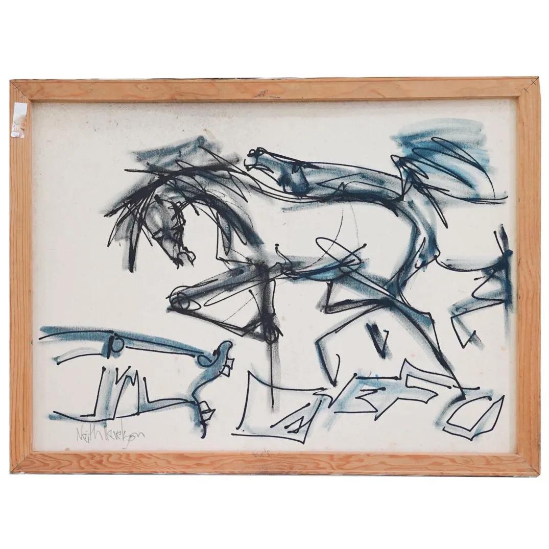 Neith Nevelson (American, b. 1946) Acrylic Painting (1 of 2)