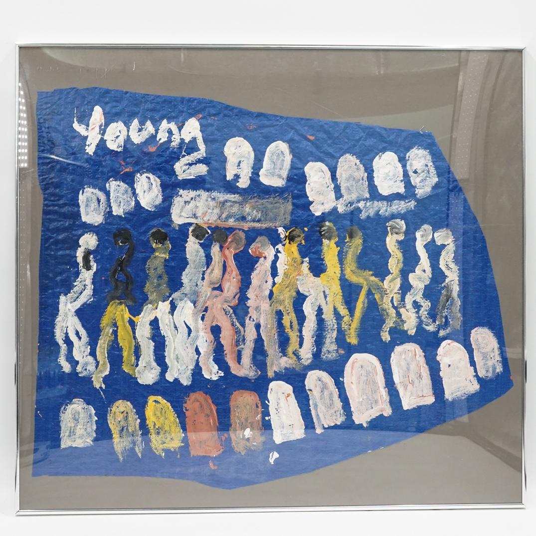 Purvis Young (American 1943-2010) Mixed Media Painting (1 of 6)