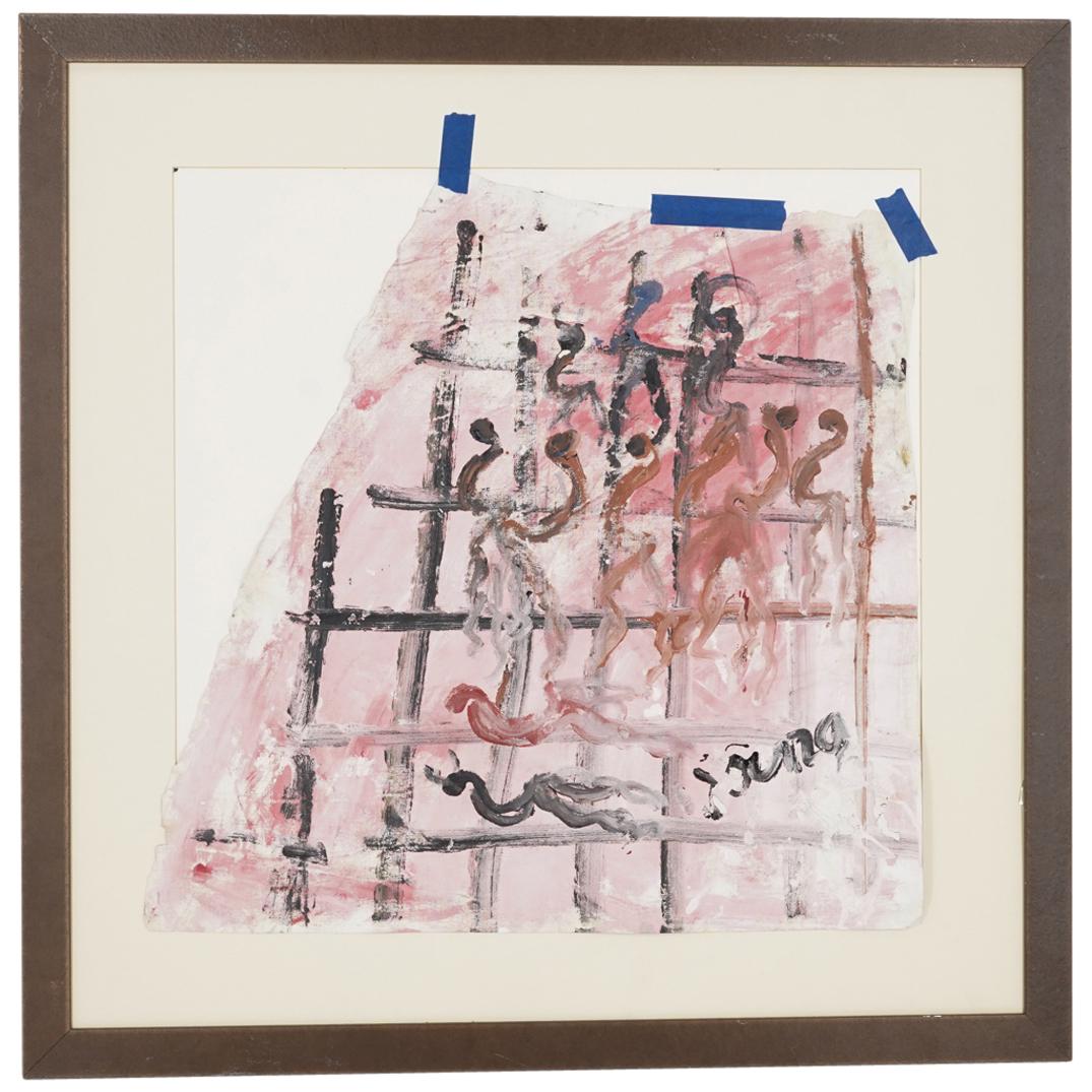 Purvis Young (American 1943-2010) Mixed Media Painting (1 of 5)