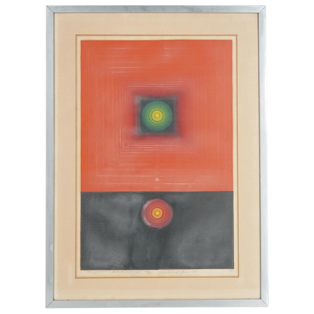 Mid Century Signed Op Art Lithograph (1 of 6)