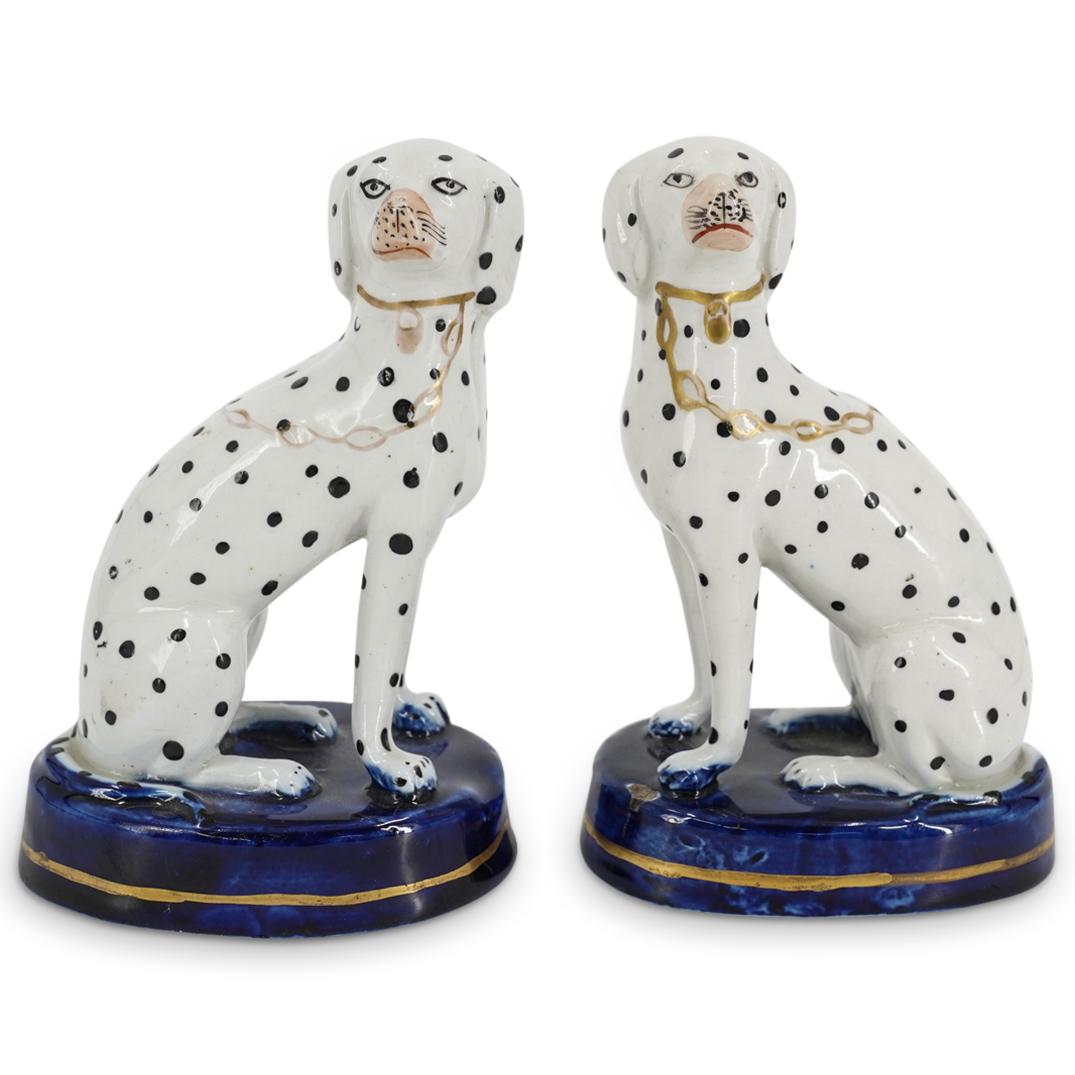 (2Pc) Pair of Staffordshire Porcelain Dogs (1 of 7)