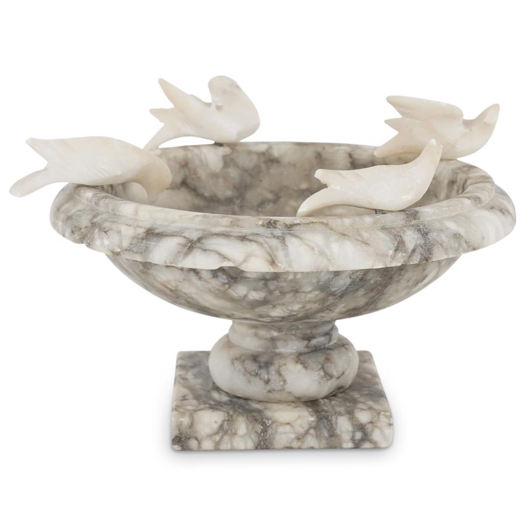 Italian Alabaster and Marble Bird Bath (1 of 6)