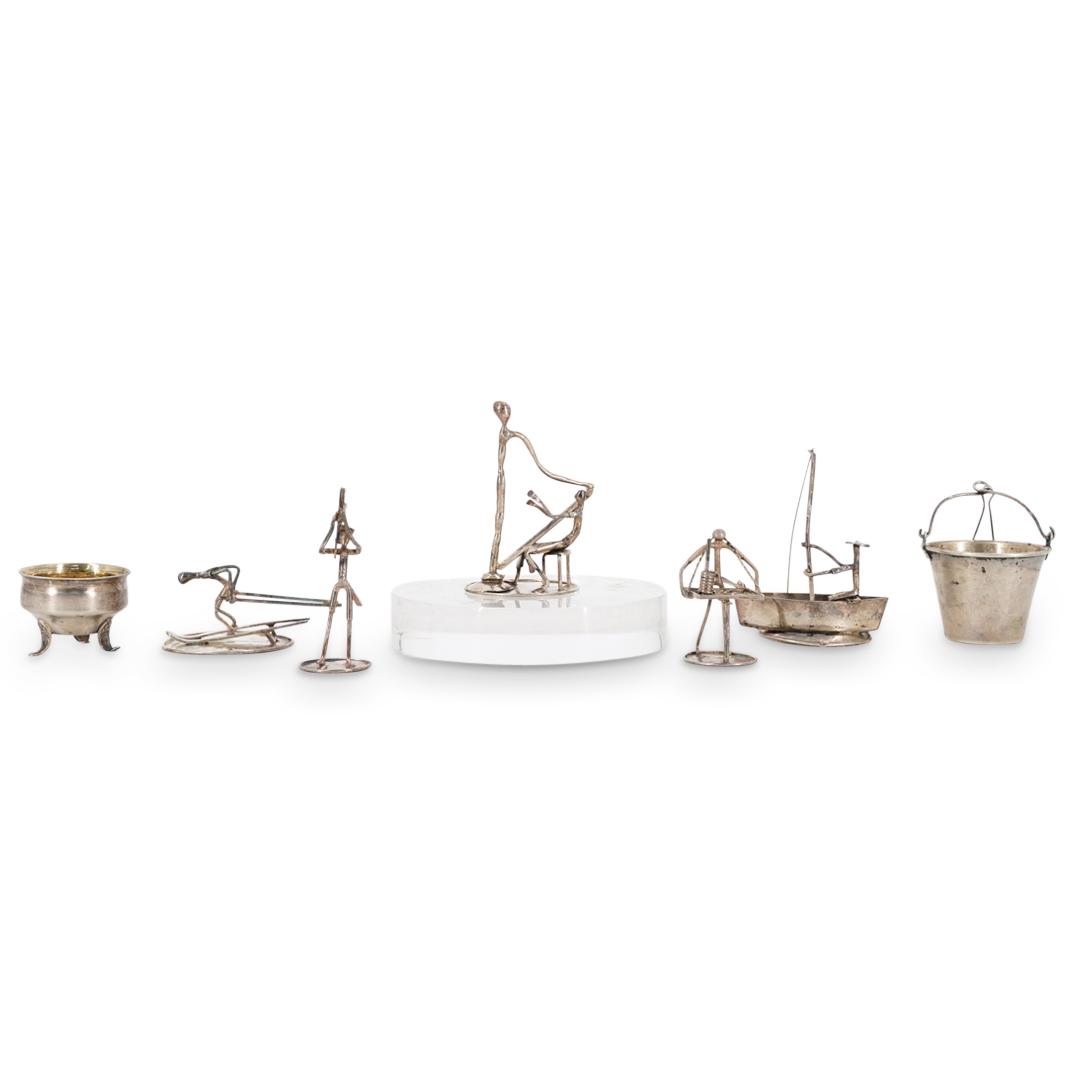 (7 Pc) Russian And Israeli Silver Miniatures (1 of 7)