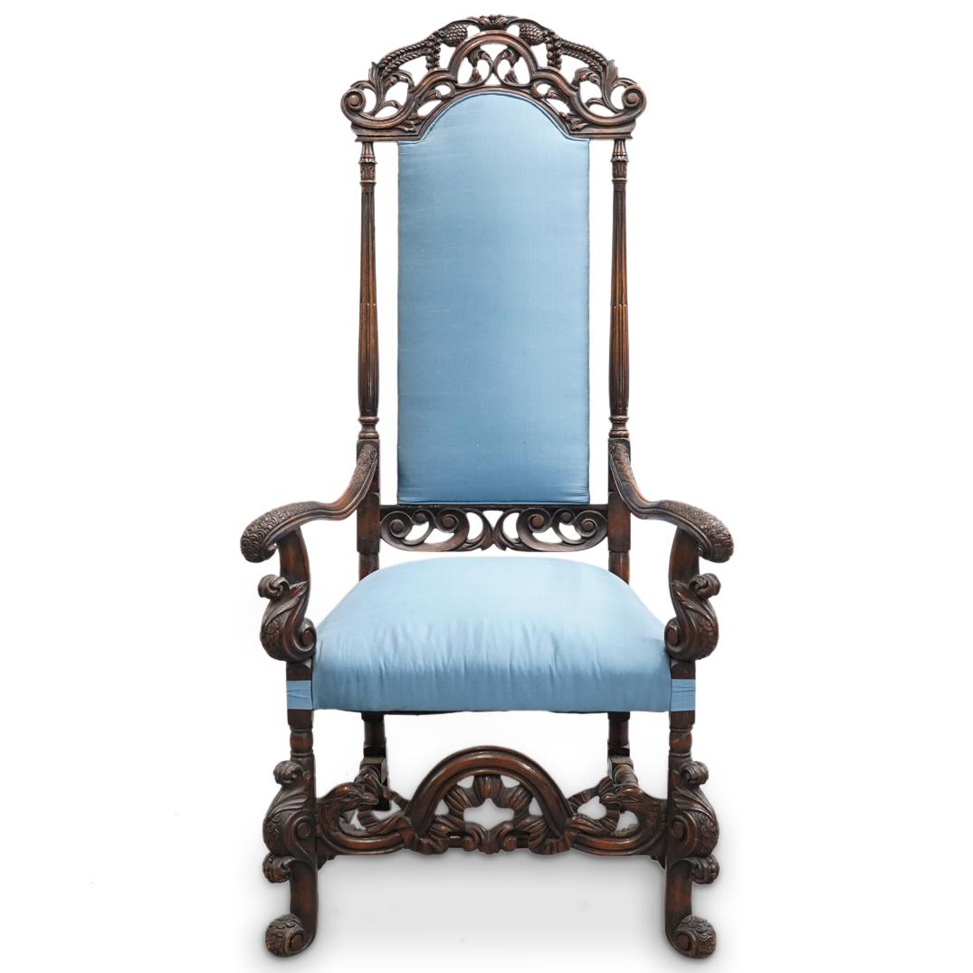Antique Chinoiserie Fine Carved Wood Armchair (1 of 6)