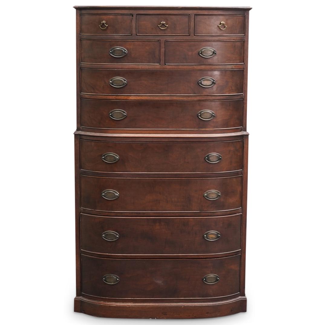 Mid-Century Highboy Wood Dresser (1 of 8)