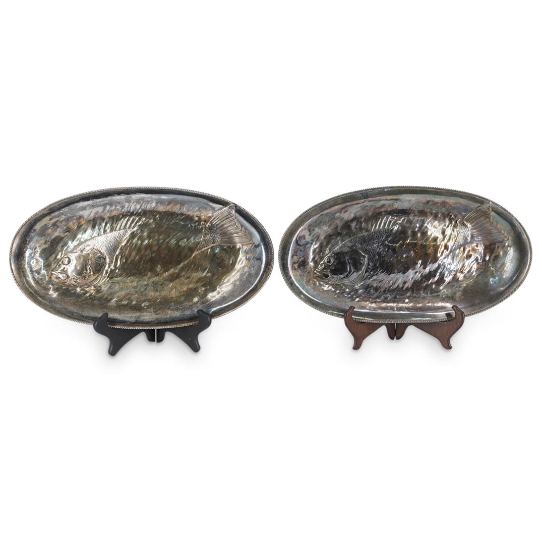 Pair Of James Tuft Silver Plate Fish Serving Trays (1 of 6)