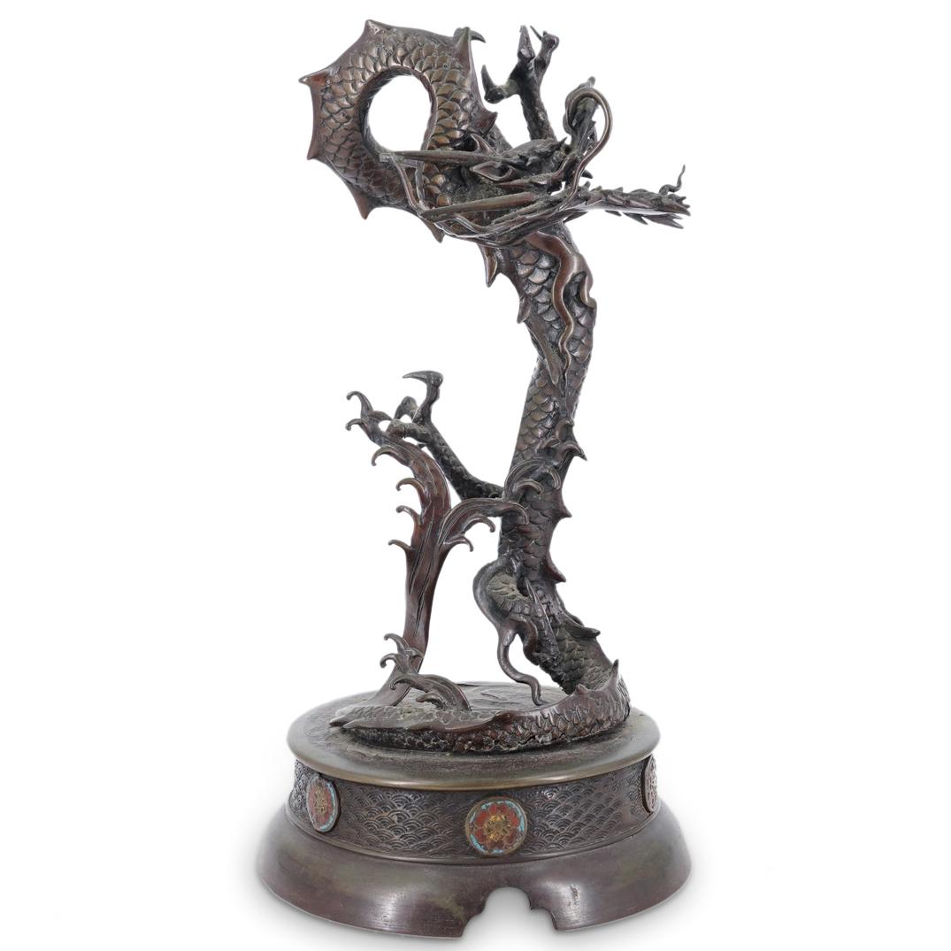 Meiji Japanese Bronze Dragon Sculpture (1 of 8)