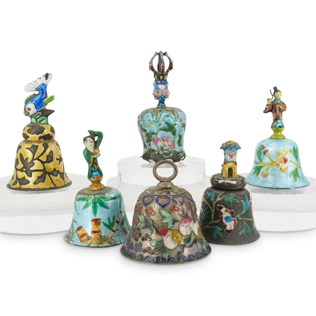 (6Pc) Chinese Enameled Bell Grouping (1 of 7)