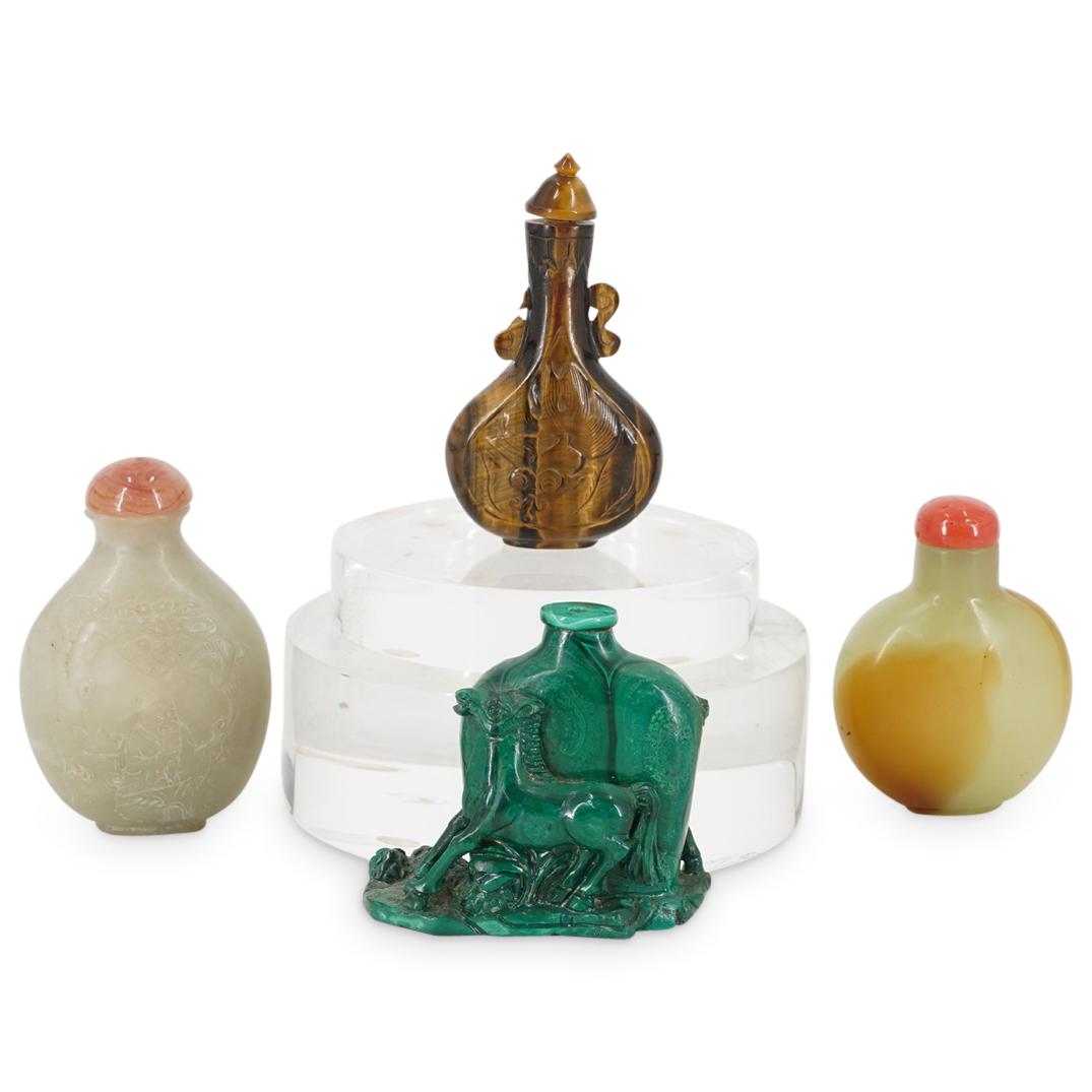 (4Pc) Chinese Stone Carved Snuff Bottles (1 of 6)