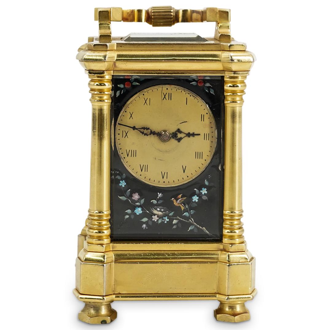 French Limoges Gilt Bronze Enamel Carriage Clock (1 of 9)