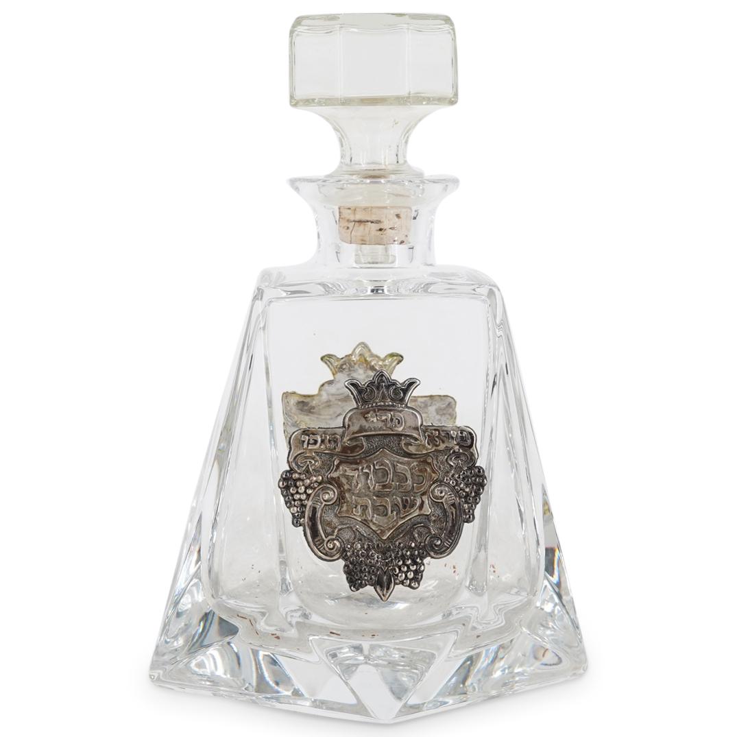 Atlantis Sterling Silver & Crystal Judaic Decanter (1 of 5)