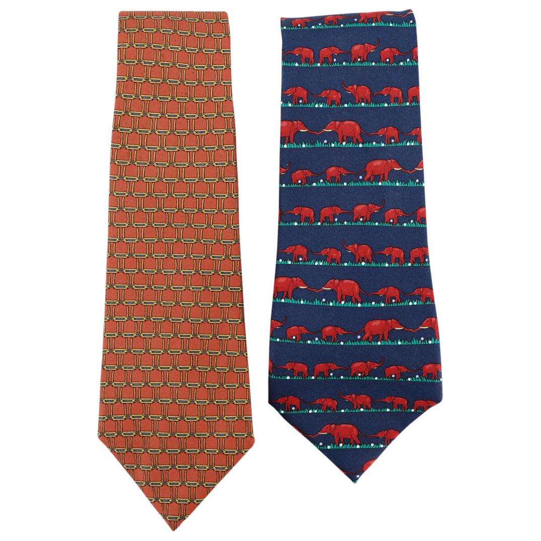(2Pc) Hermes Silk Ties (1 of 8)
