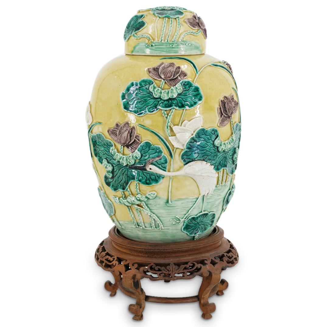 Chinese Earthenware Ginger Jar (1 of 6)