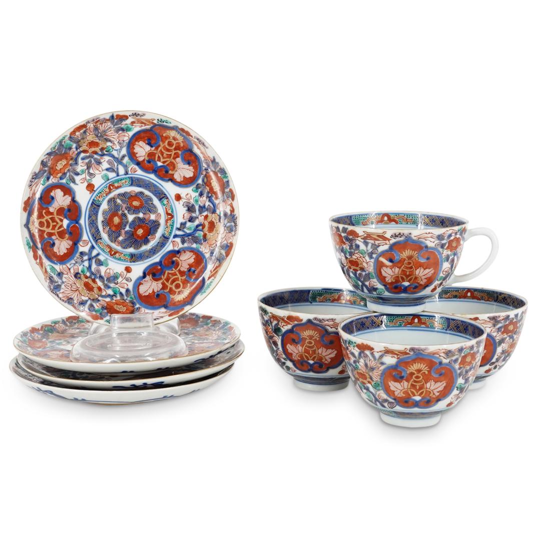 (8 Pc) Japanese Imari Ware Porcelain Tea Set (1 of 6)