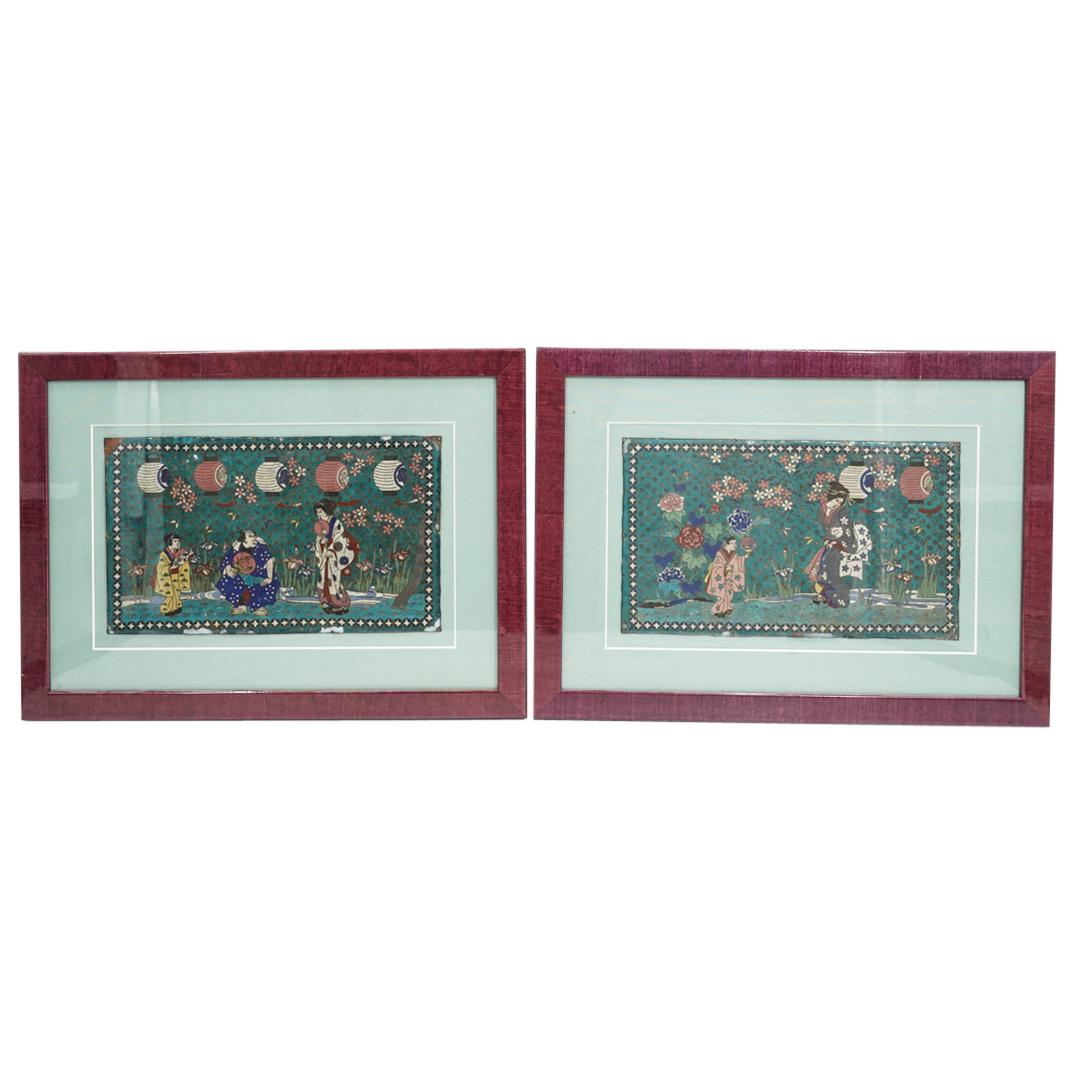 Pair of Antique Chinese Cloisonne Panels (1 of 9)