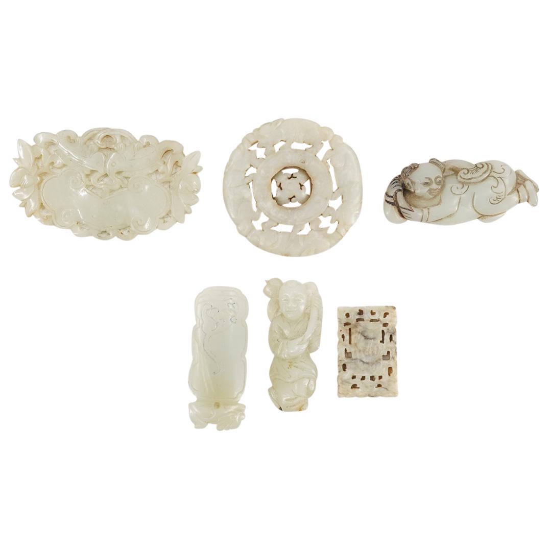 (6 Pc) Chinese Jade Carvings (1 of 7)