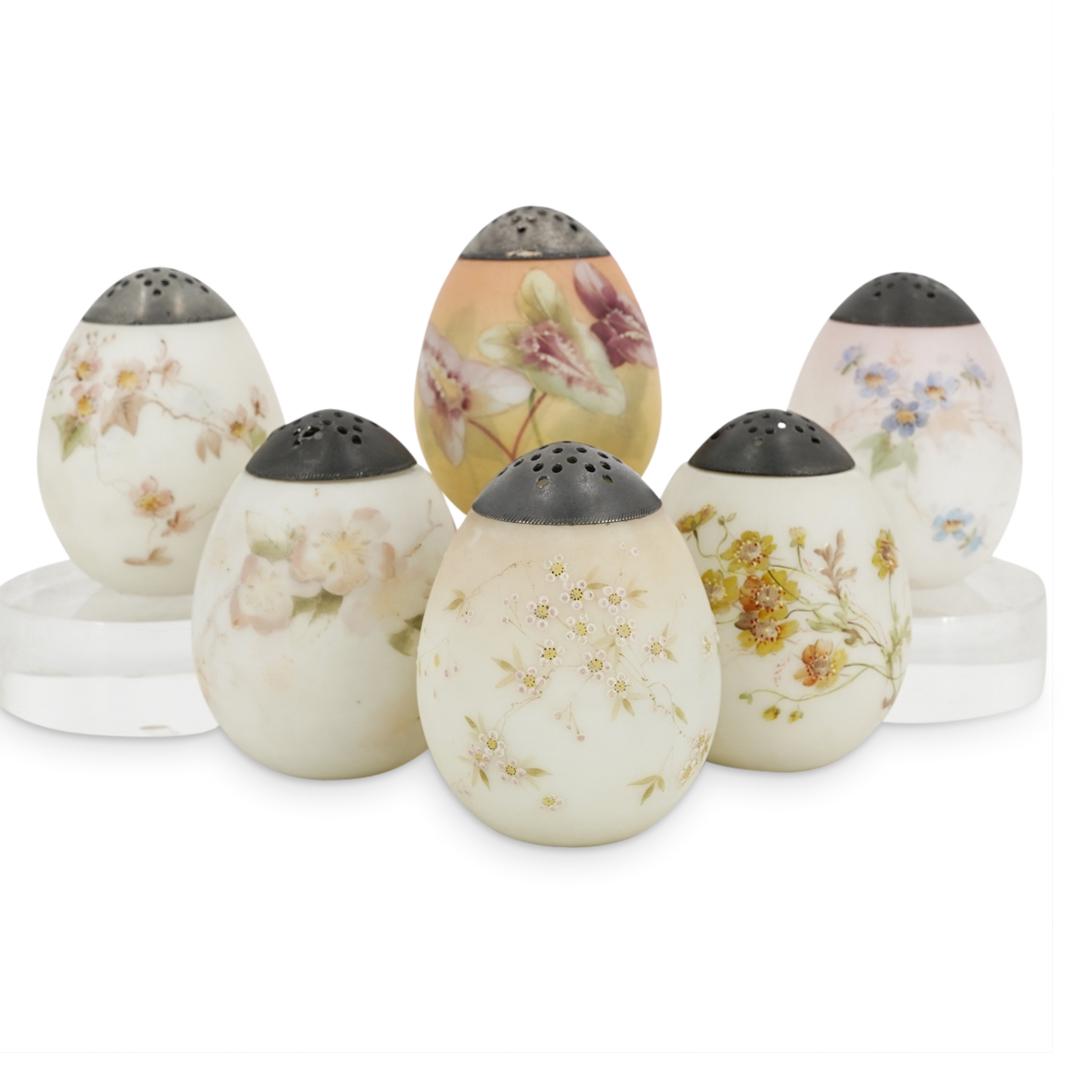 (9Pc) Antique Mt Washington Glass Sugar Shakers (1 of 4)