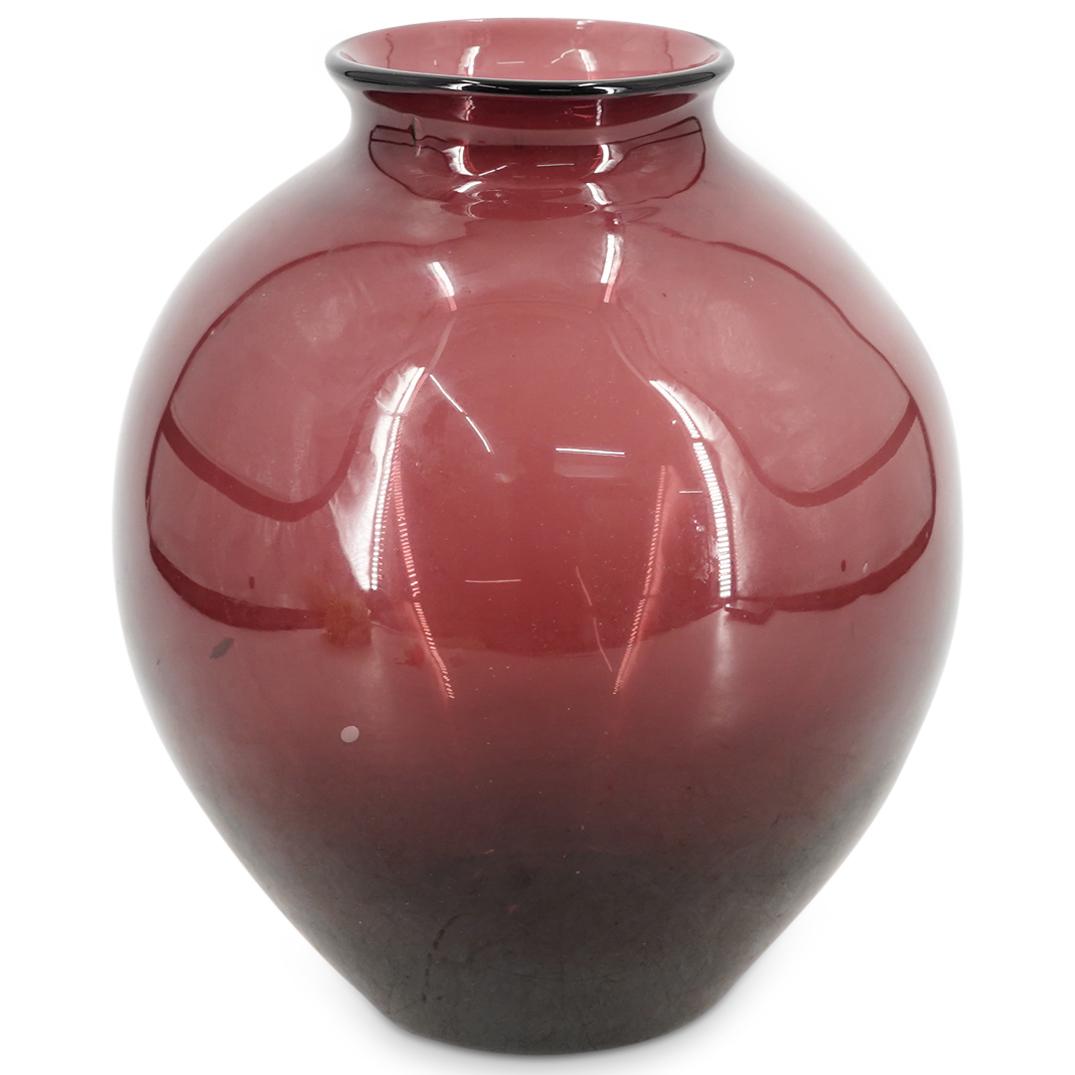 Richard Blenko Deep Purple Glass Vase (1 of 4)