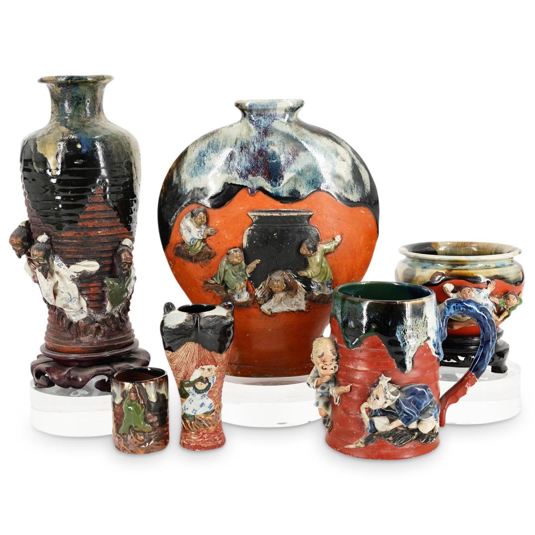 (6 Pc) Sumida Gawa Ceramic Vessels (1 of 12)
