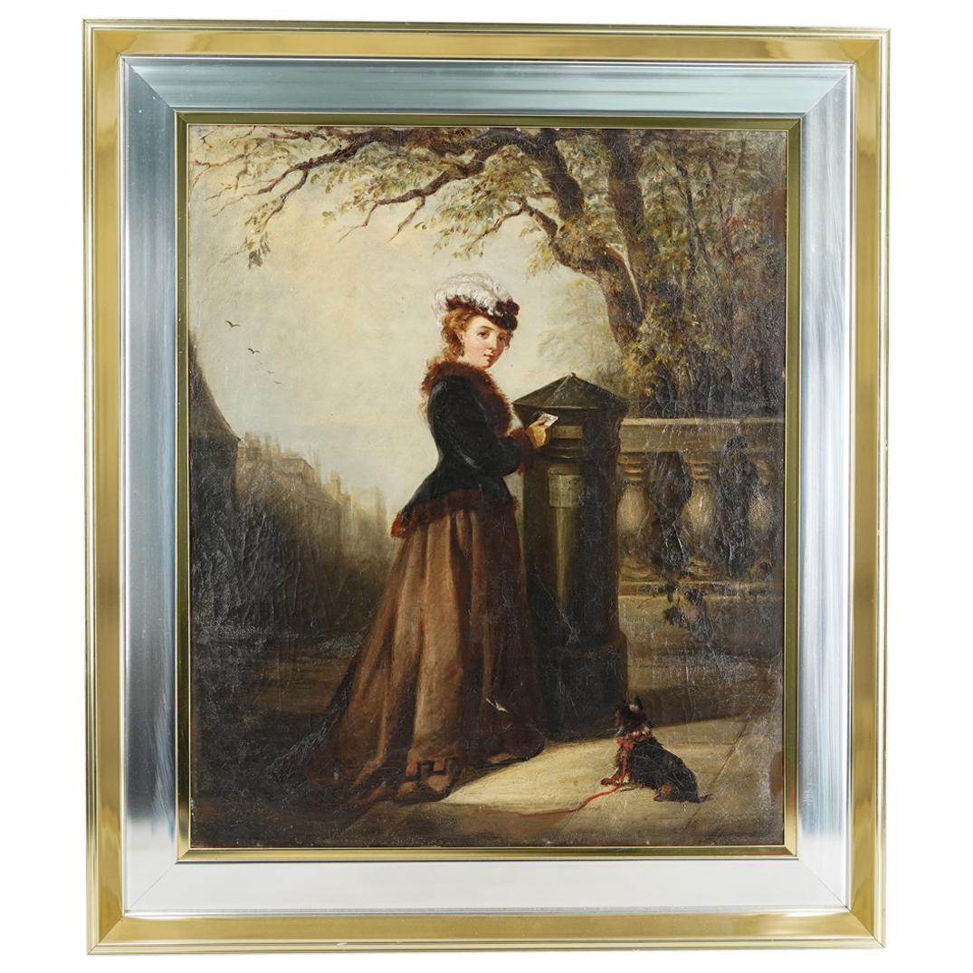 Antique British Portrait Oil Painting on Canvas (1 of 7)