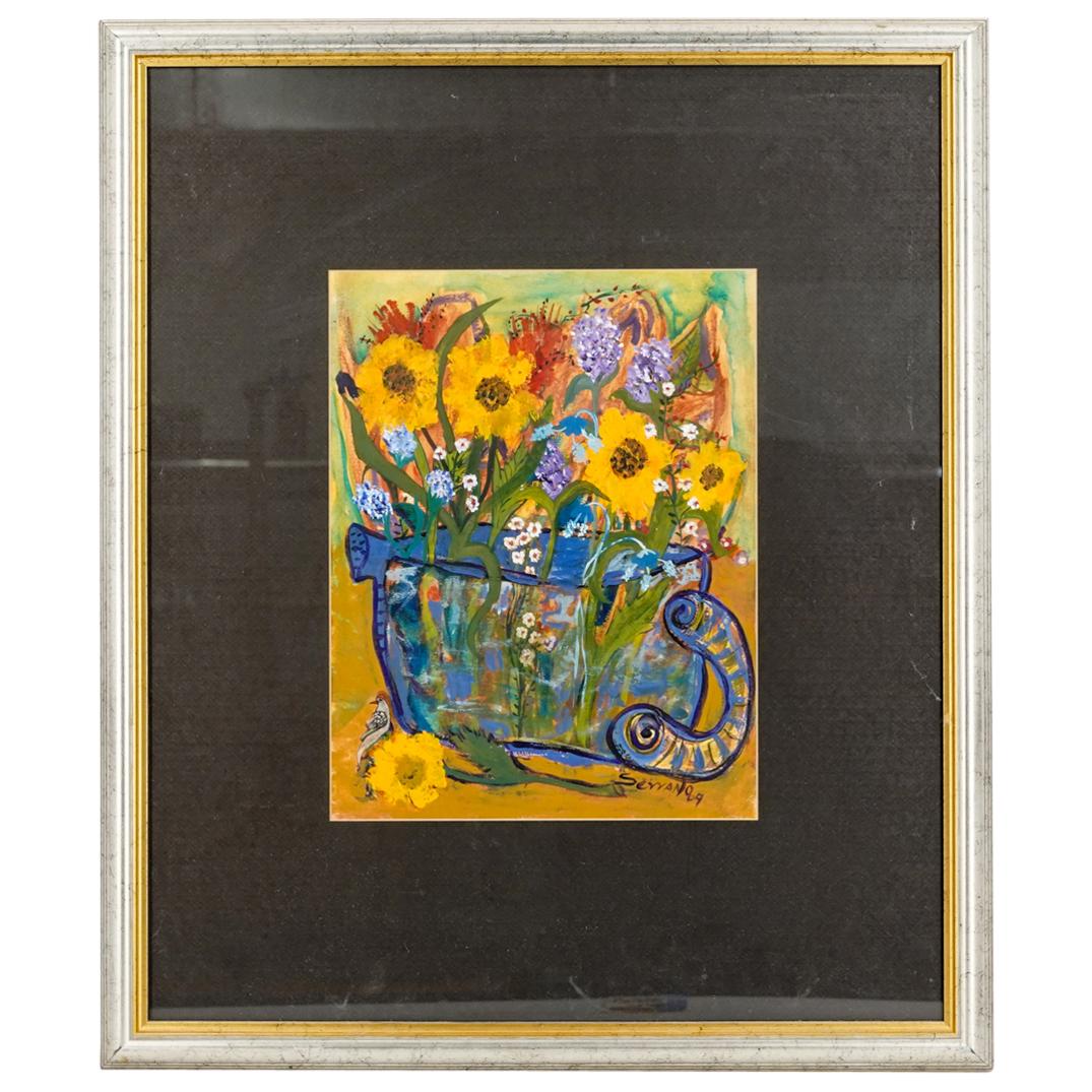 Serrano Mixed Media Still Life Painting on Paper (1 of 4)