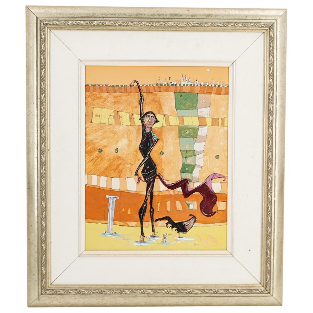 Attr. Brian Bent (American) "The Matadors Small Ballard of Liberation" Acrylic Painting on Board (1 of 7)